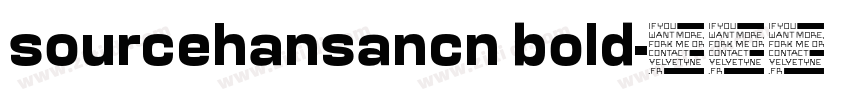 sourcehansancn bold字体转换